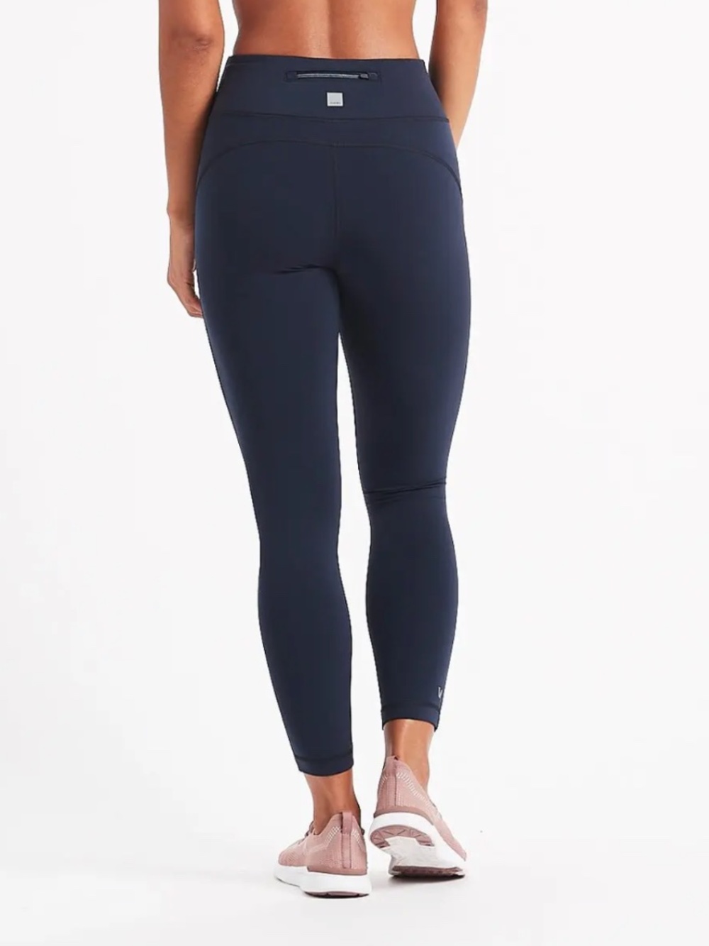 Vuori Pace High Rise Legging, Women's __, Dark Blue Athletic, Zip Pocket